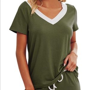 Loungewear PJ Top and Short Set XL